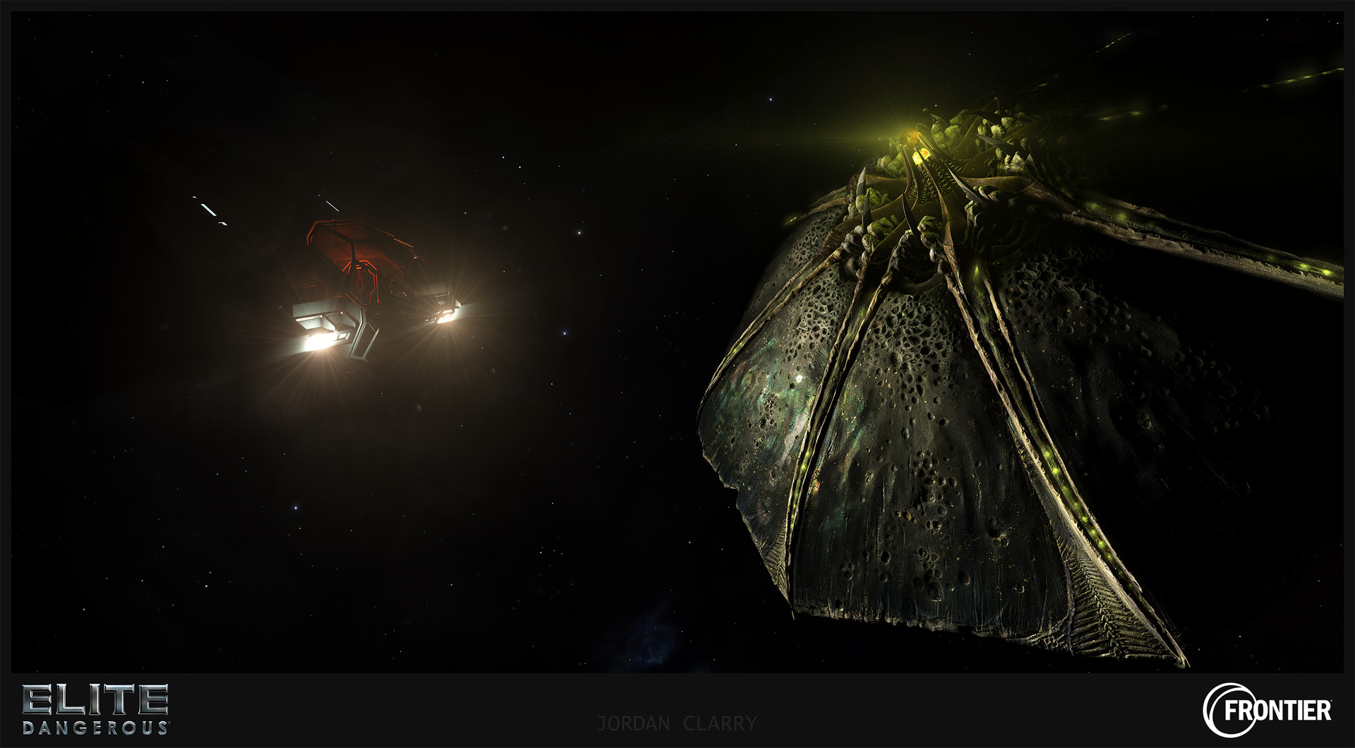 Artstation Thargoid Scout Elite Dangerous Jordan Clarry