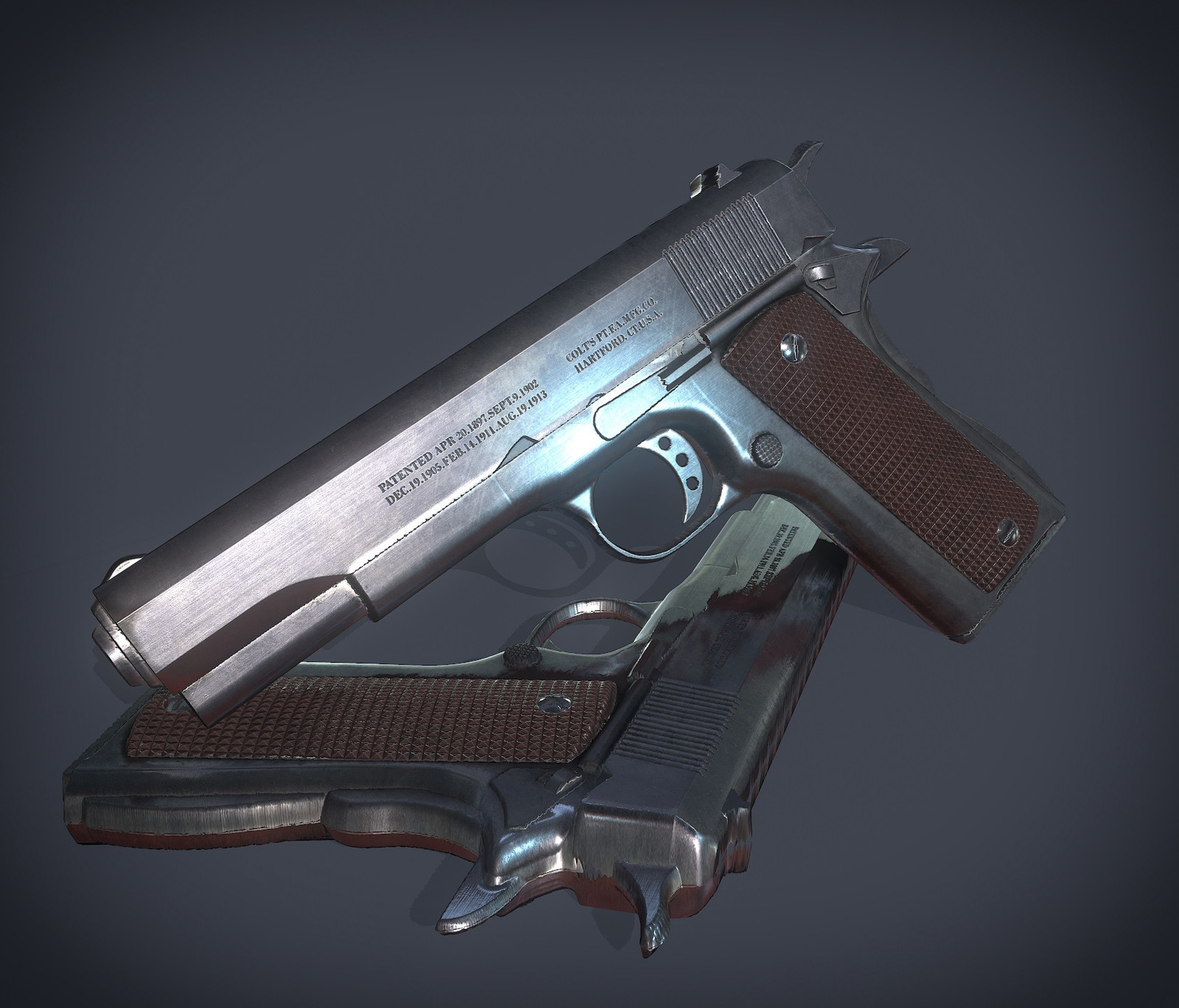 M1911 Handgun - 100% Substance designer (literally)