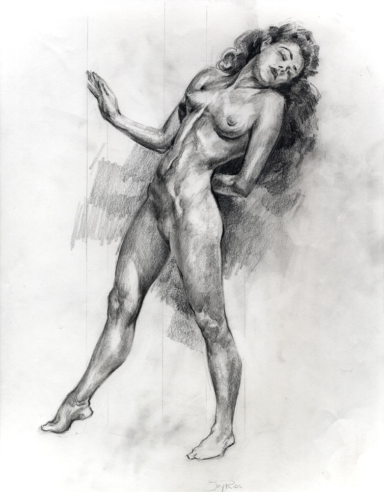 Graphite, master copy after Andrew Loomis.