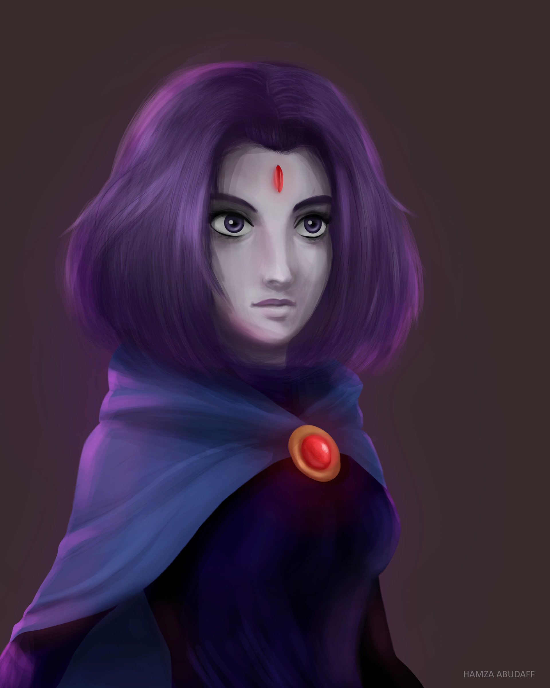Hamza Abudaff Teen Titans Raven Fan Art