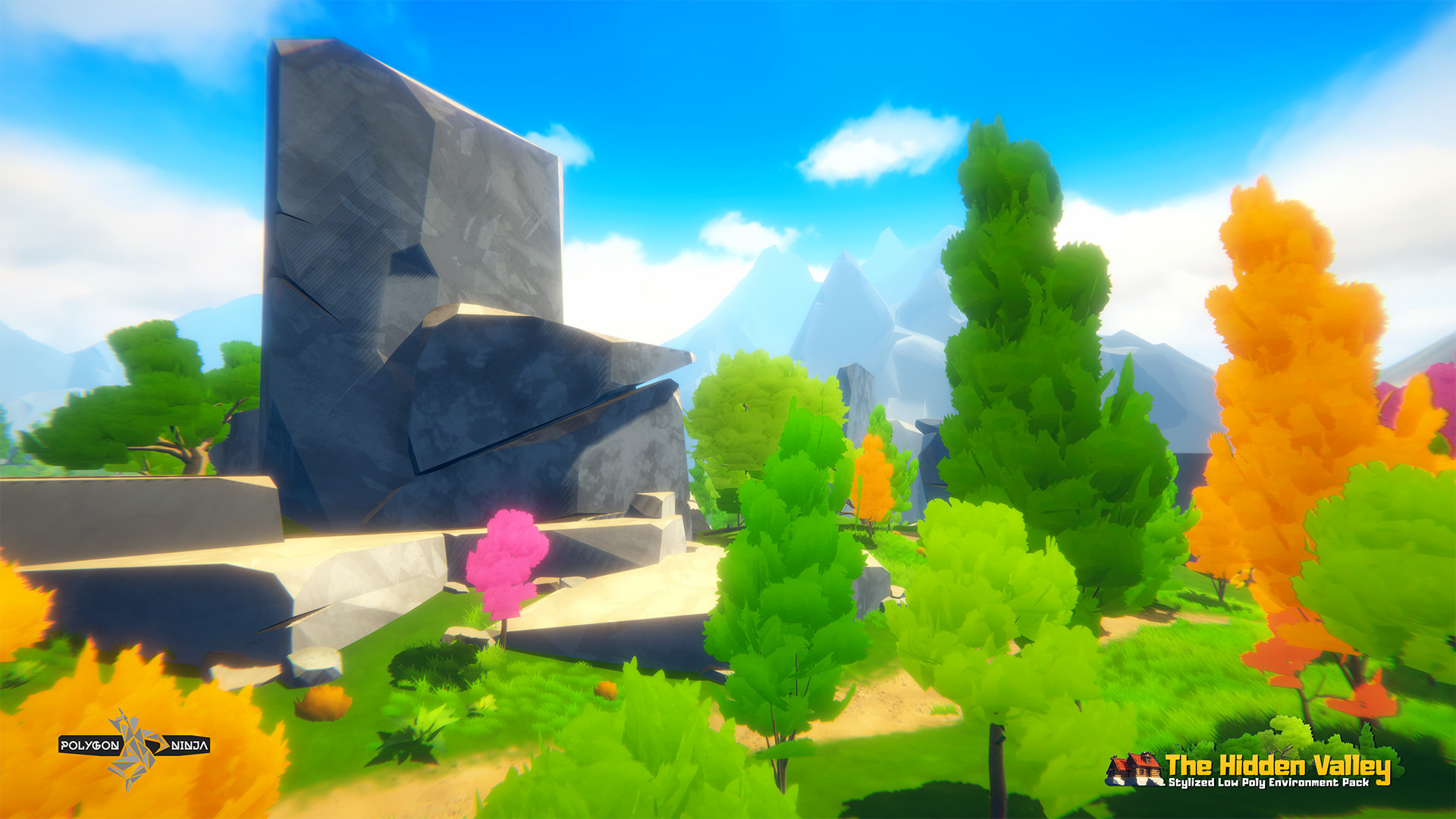 Artstation The Hidden Valley Stylized Low Poly Environment