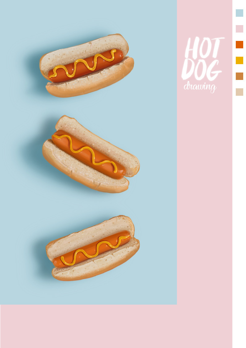 My Hot Dog painting after 5h
(presentation 1)