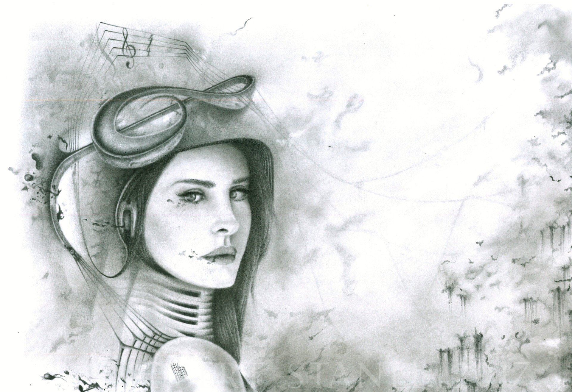 Artstation Silent Sacrifice For Music Pencil Drawing 2017