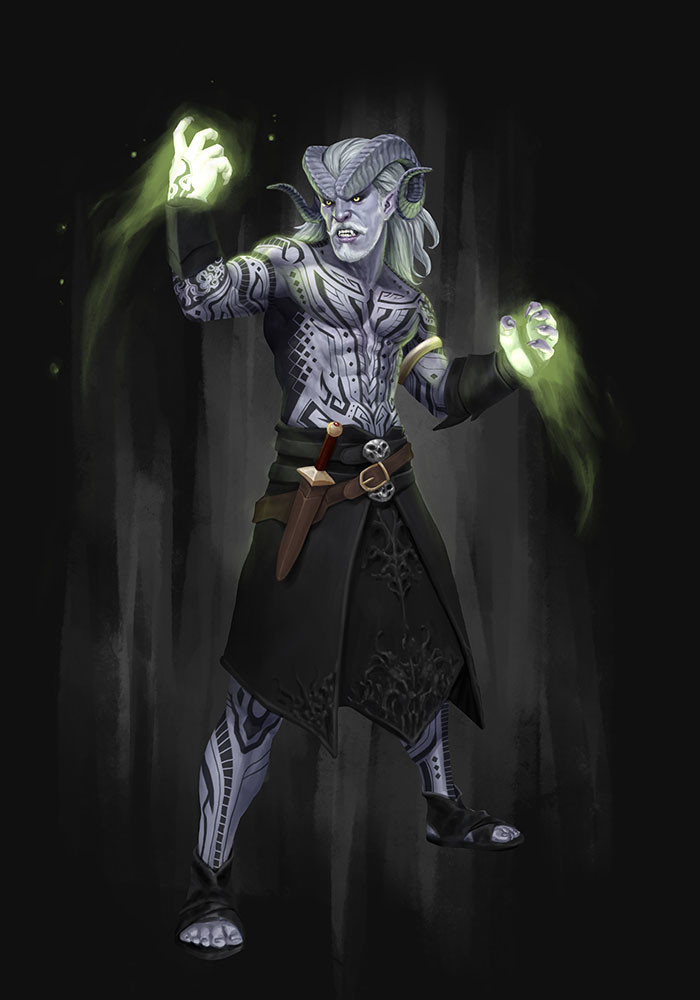 Han the tiefling Warlock
