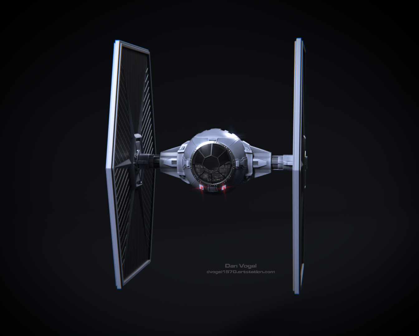 Artstation Tie Fighter 3d Model Daniel Vogel
