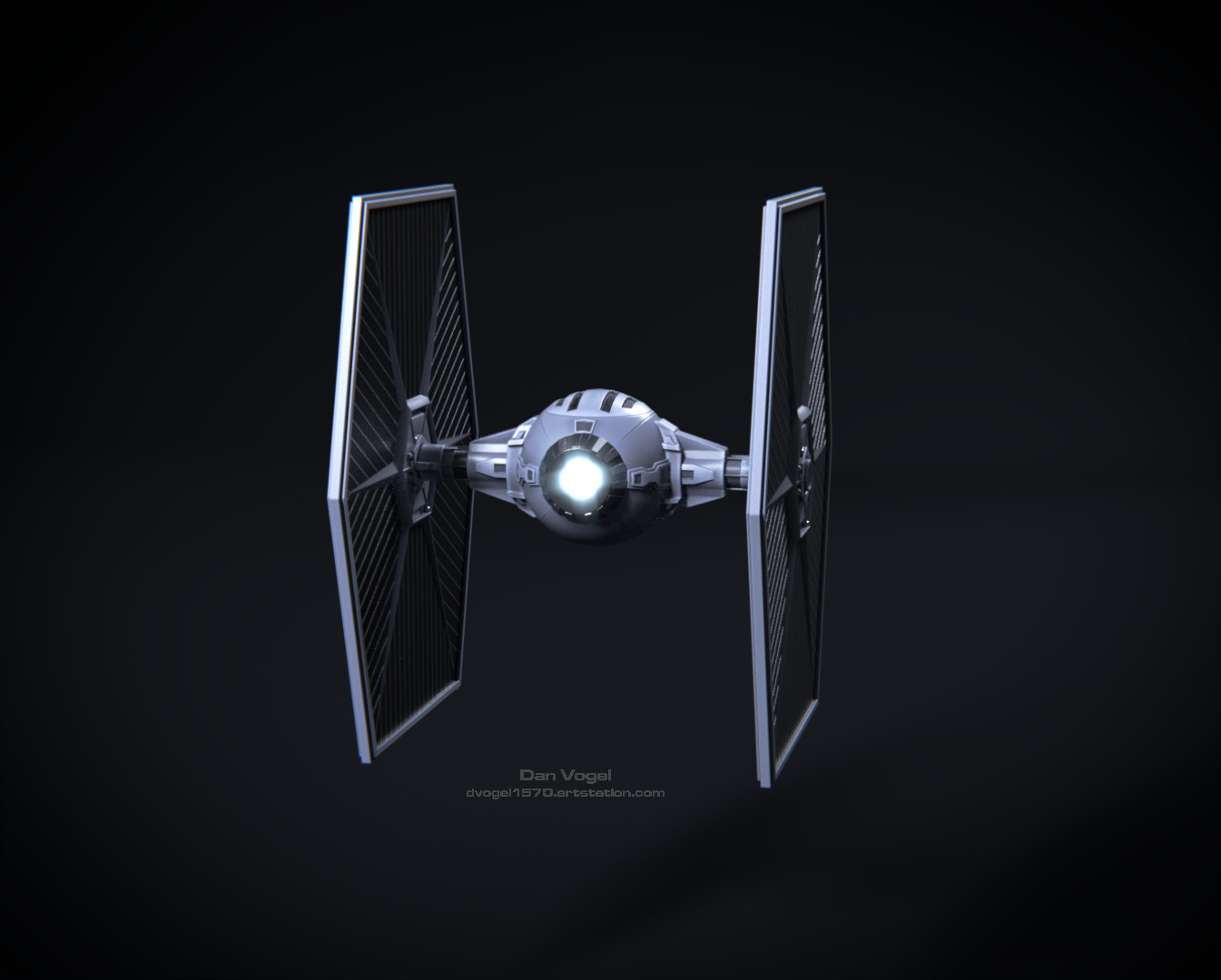 Artstation Tie Fighter 3d Model Daniel Vogel