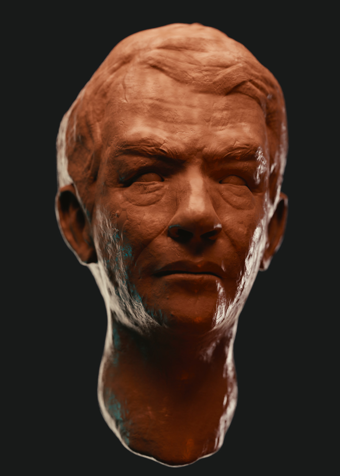 Digital sculpture, sculpted in Zbrush, rendered in Blender. 