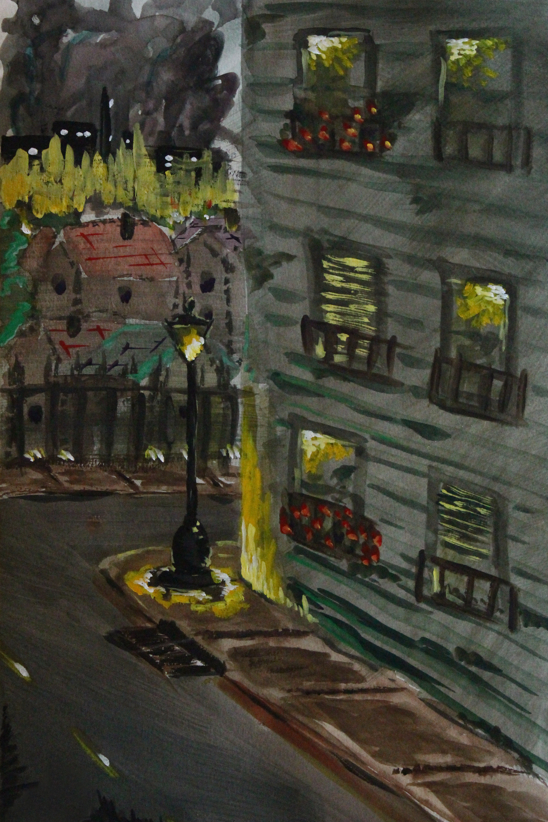 Artstation Street Corner At Night Grant P Richard