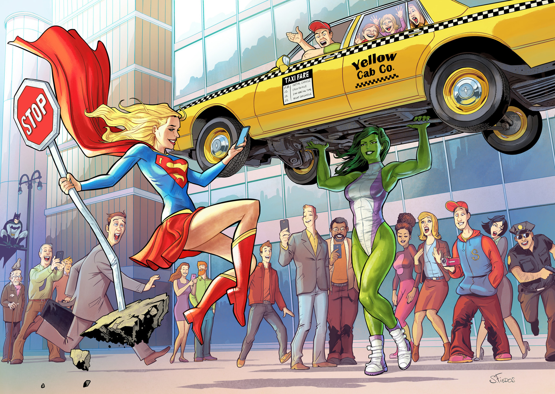 SheHulk VS Supergirl.