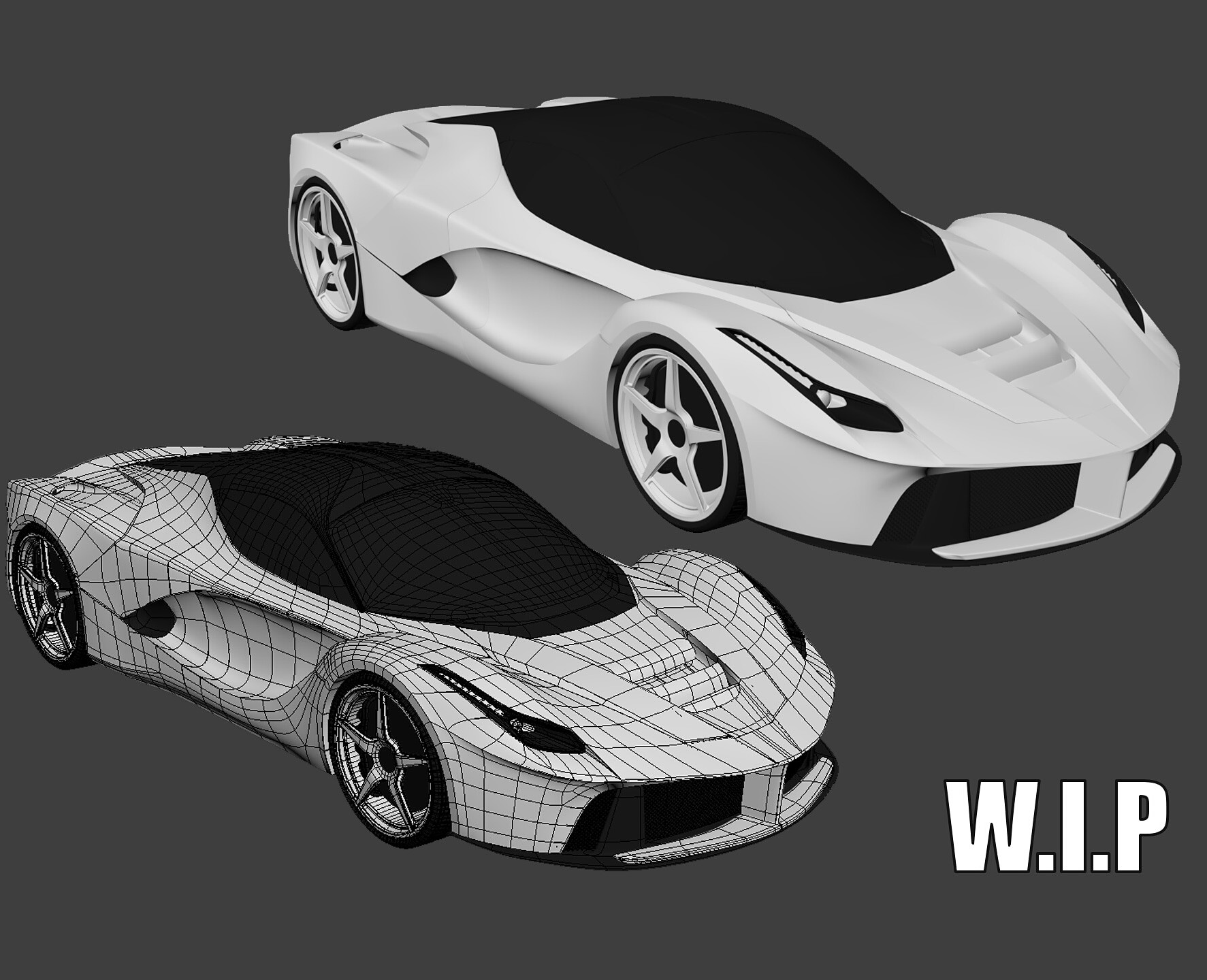 Fidel Branche Ferrari Laferrari Wip 3d Model