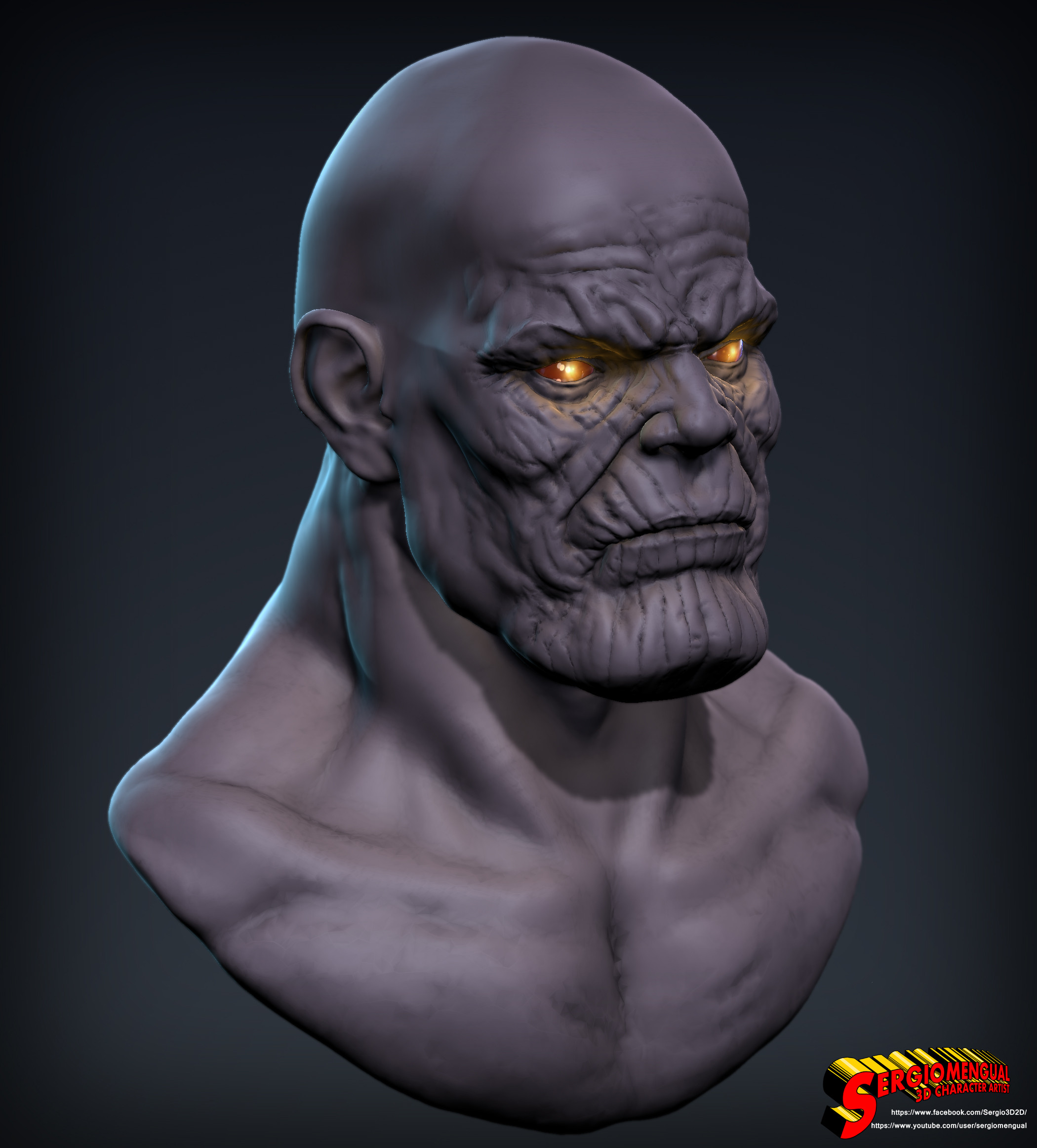 Thanos референс Zbrush