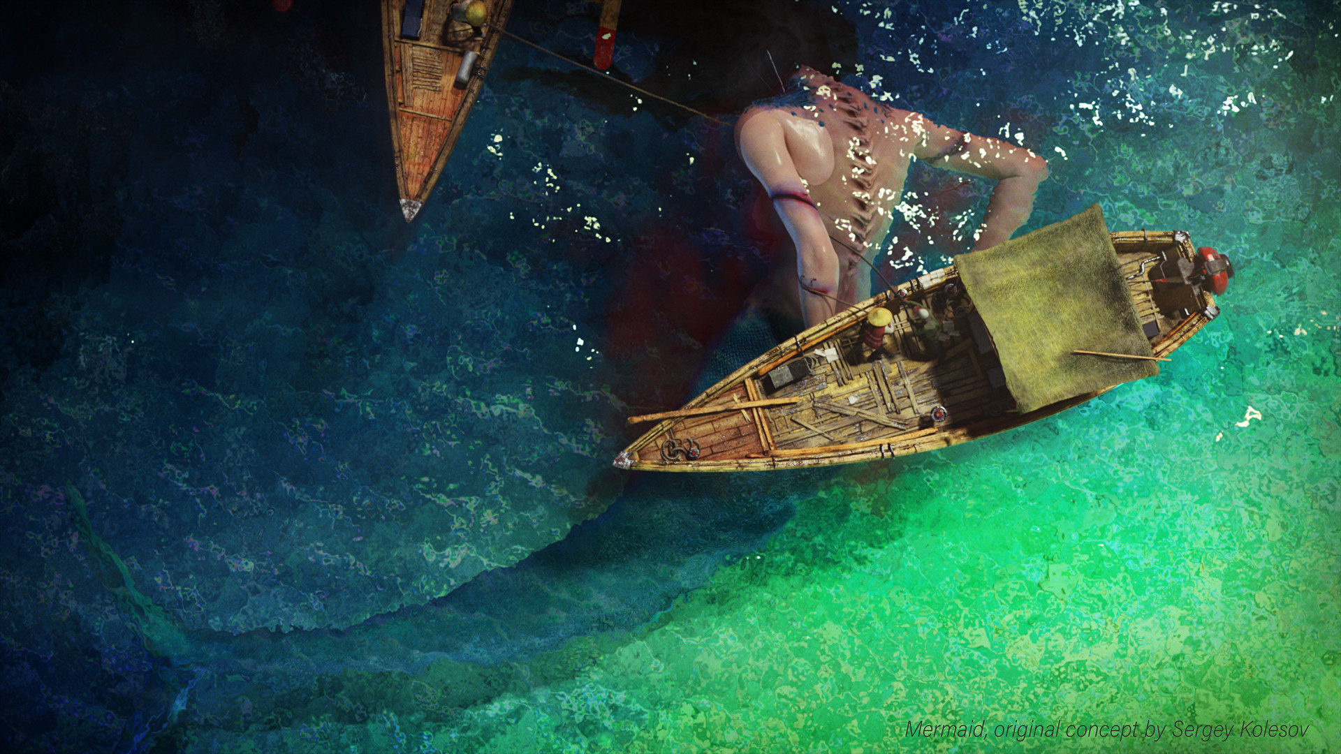 Artstation Mermaid 3d Adaptation By Alla Chernova Original Concept By Sergey Kolesov Alla Chernova