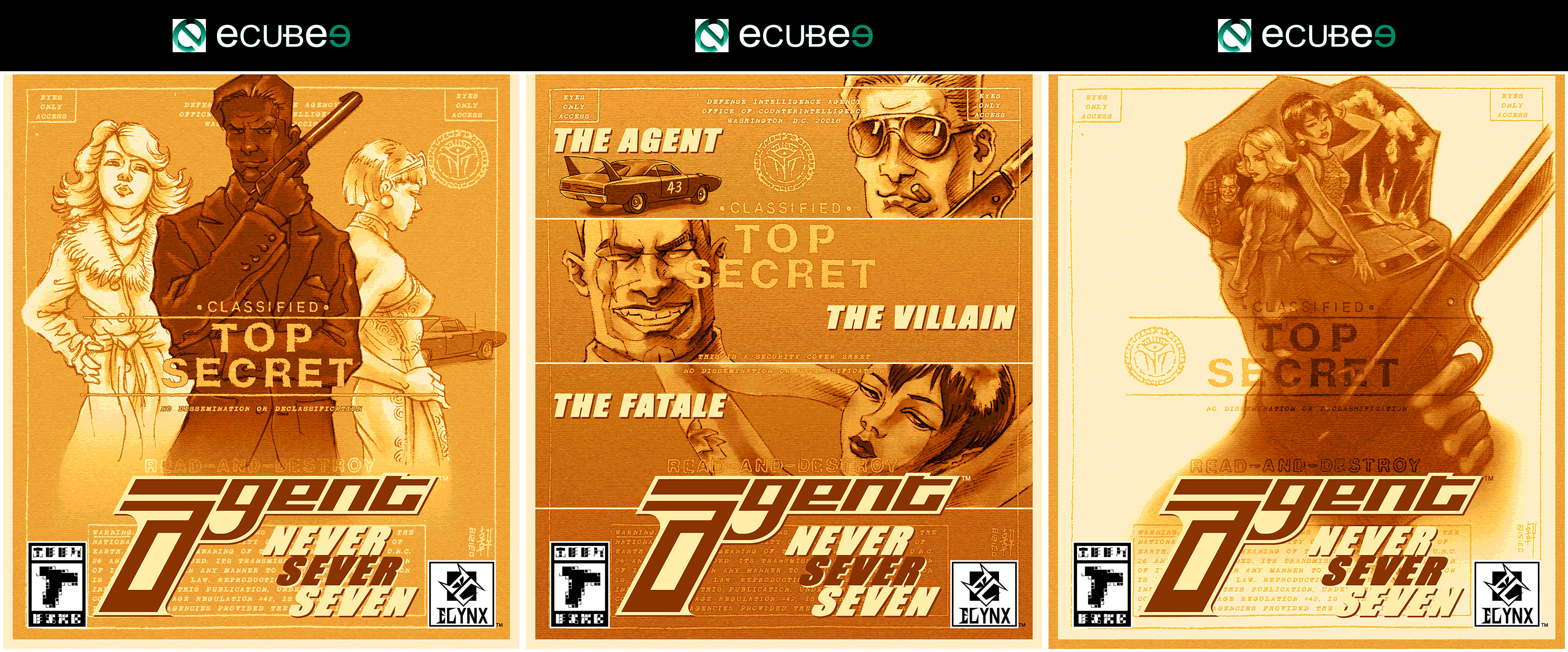 Agent - Box Art Design Triptych