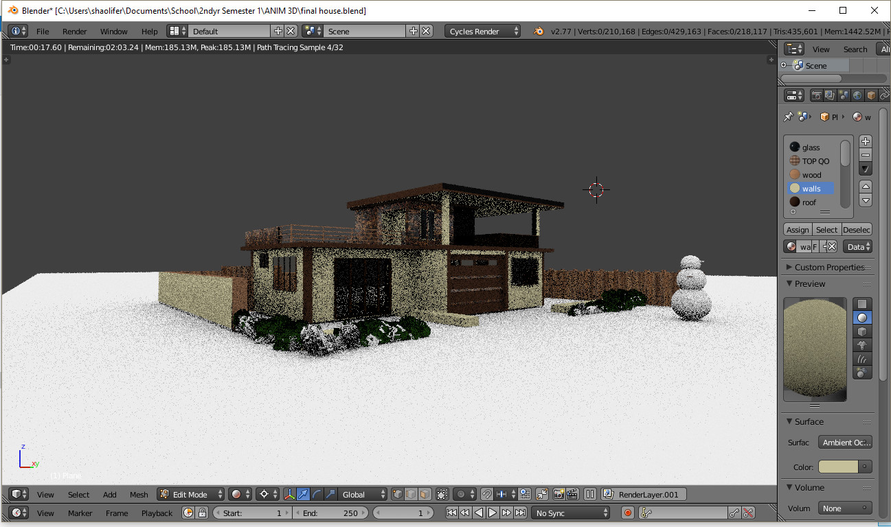Artstation 3d House Model Shaina Ferguson