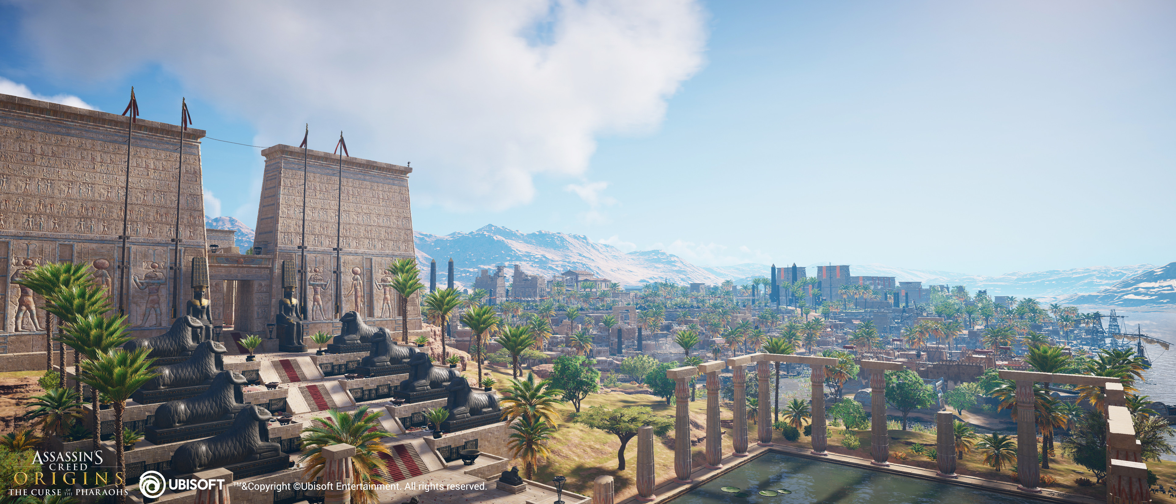 ArtStation - Assassin's Creed Origins - The curse of the pharaohs DLC -  Thebes city overall silh…