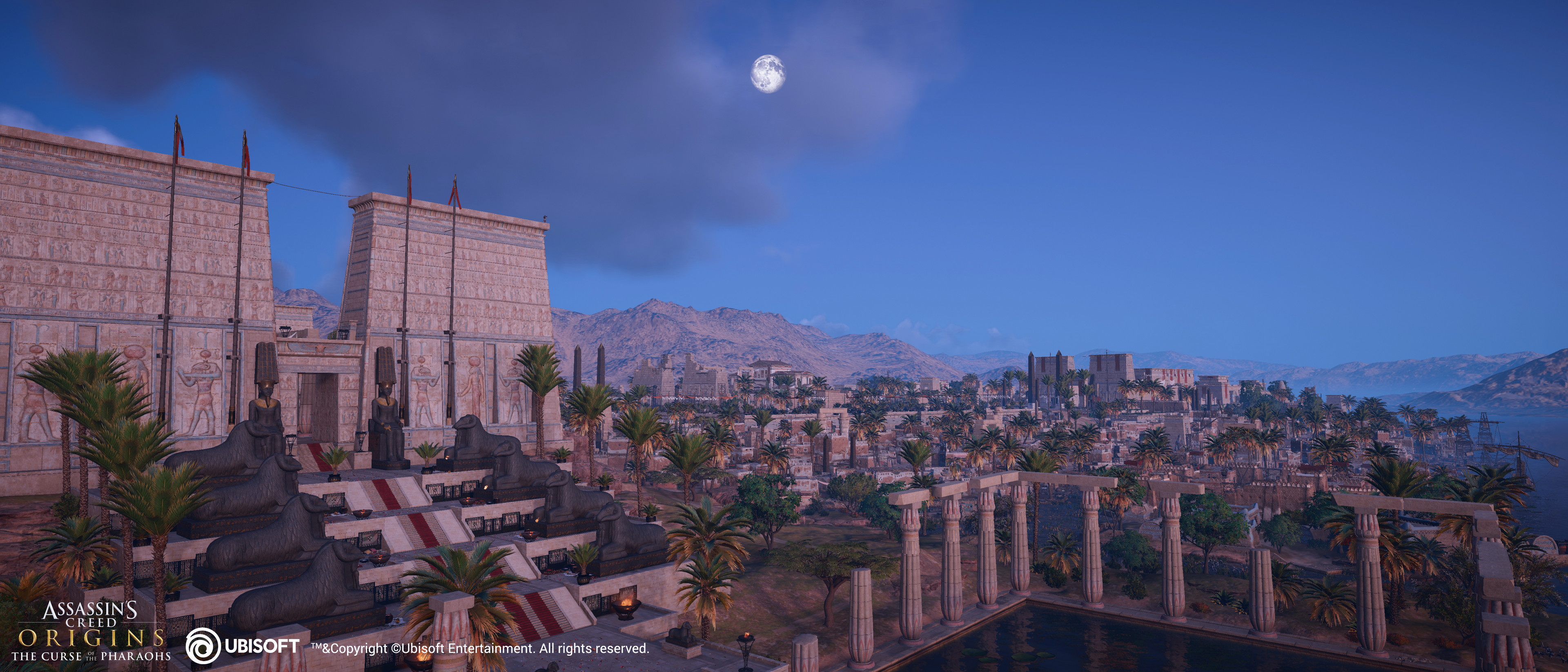 ArtStation - Assassin's Creed Origins - The curse of the pharaohs DLC -  Thebes city overall silh…