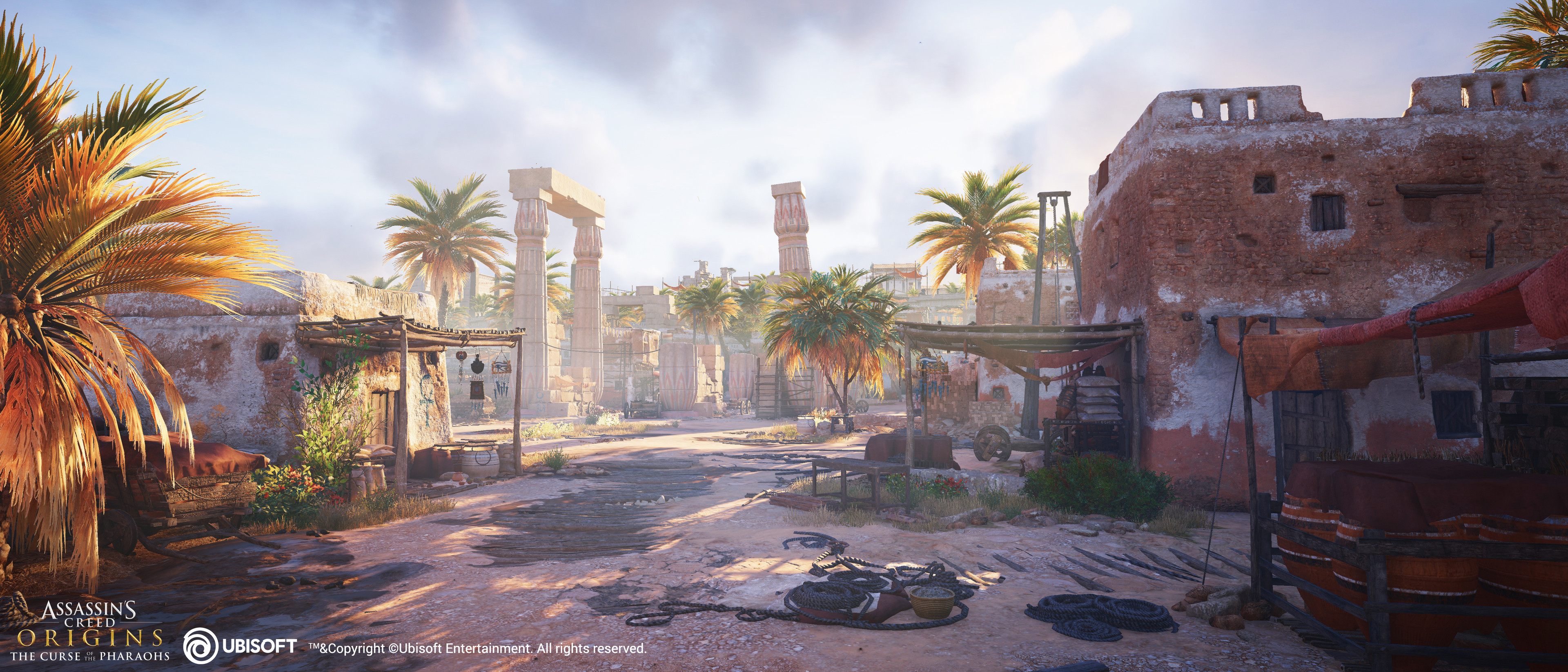 ArtStation - Assassin's Creed Origins - The curse of the pharaohs DLC -  Thebes city overall silh…