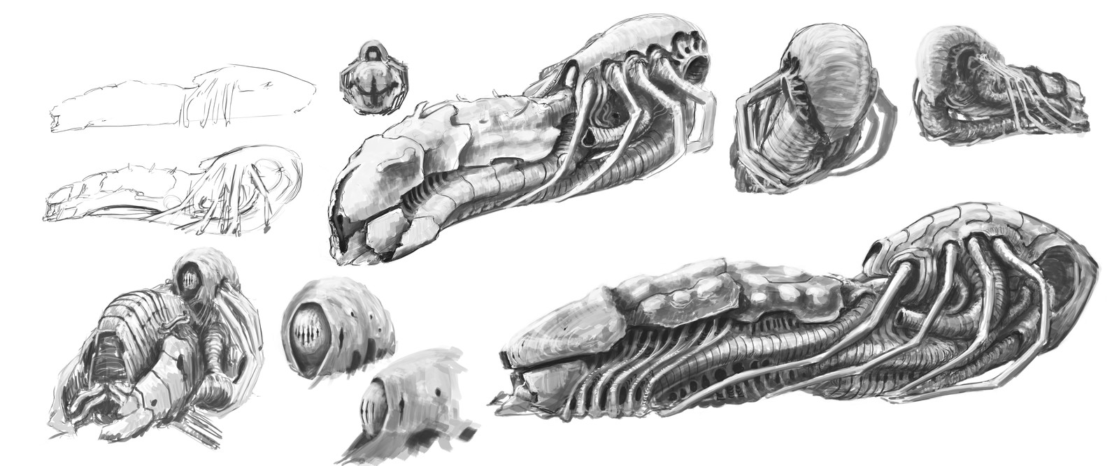 Alien spaceships (concept arts)