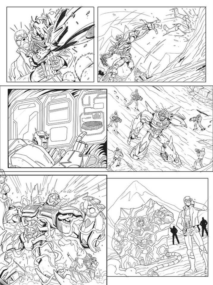 Transformers Prime - UK Comic Strip 25-26 page 2 inks - 2013
