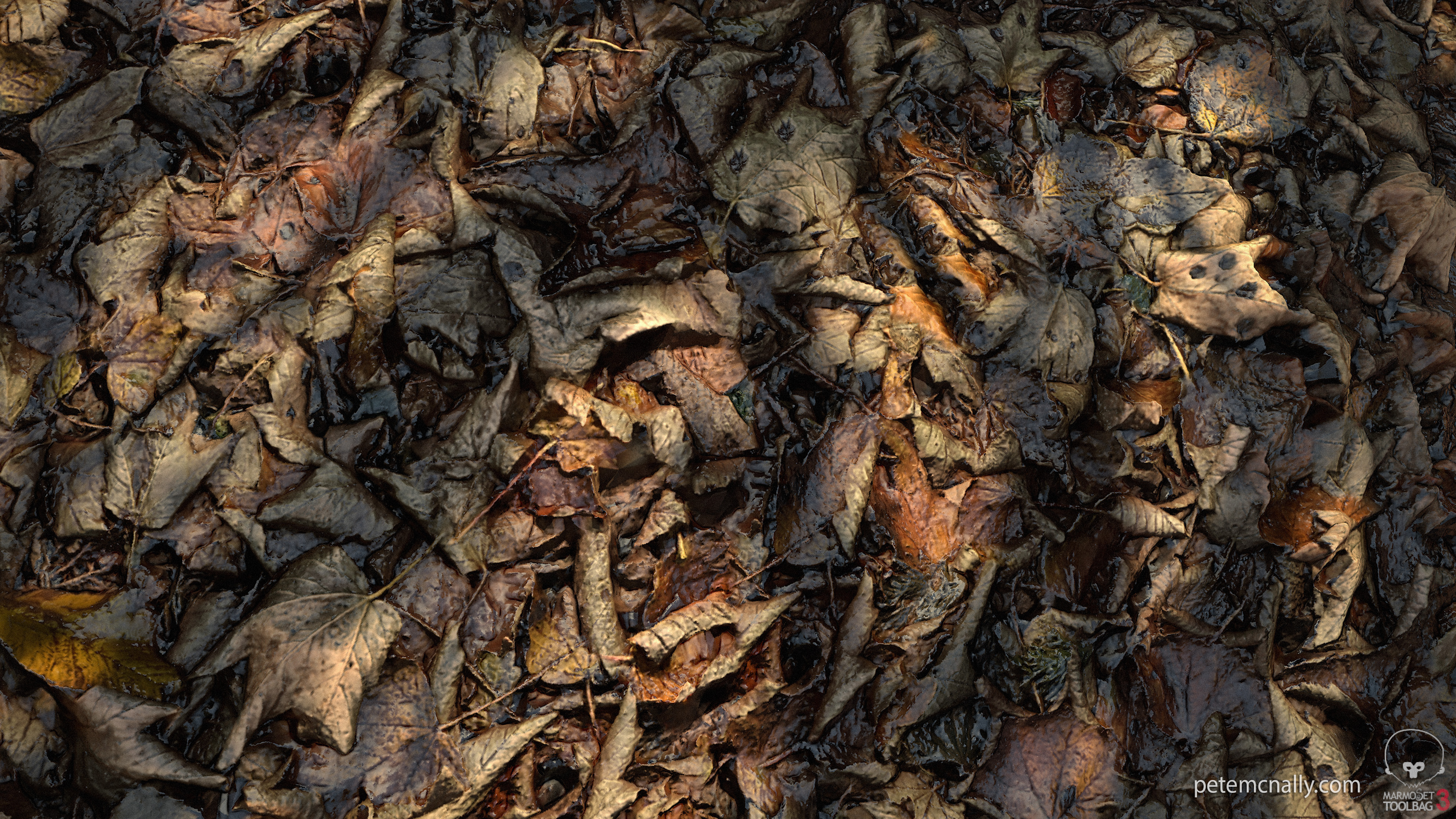 PBR lighting test, full material with displacement and tessellation in Toolbag 3