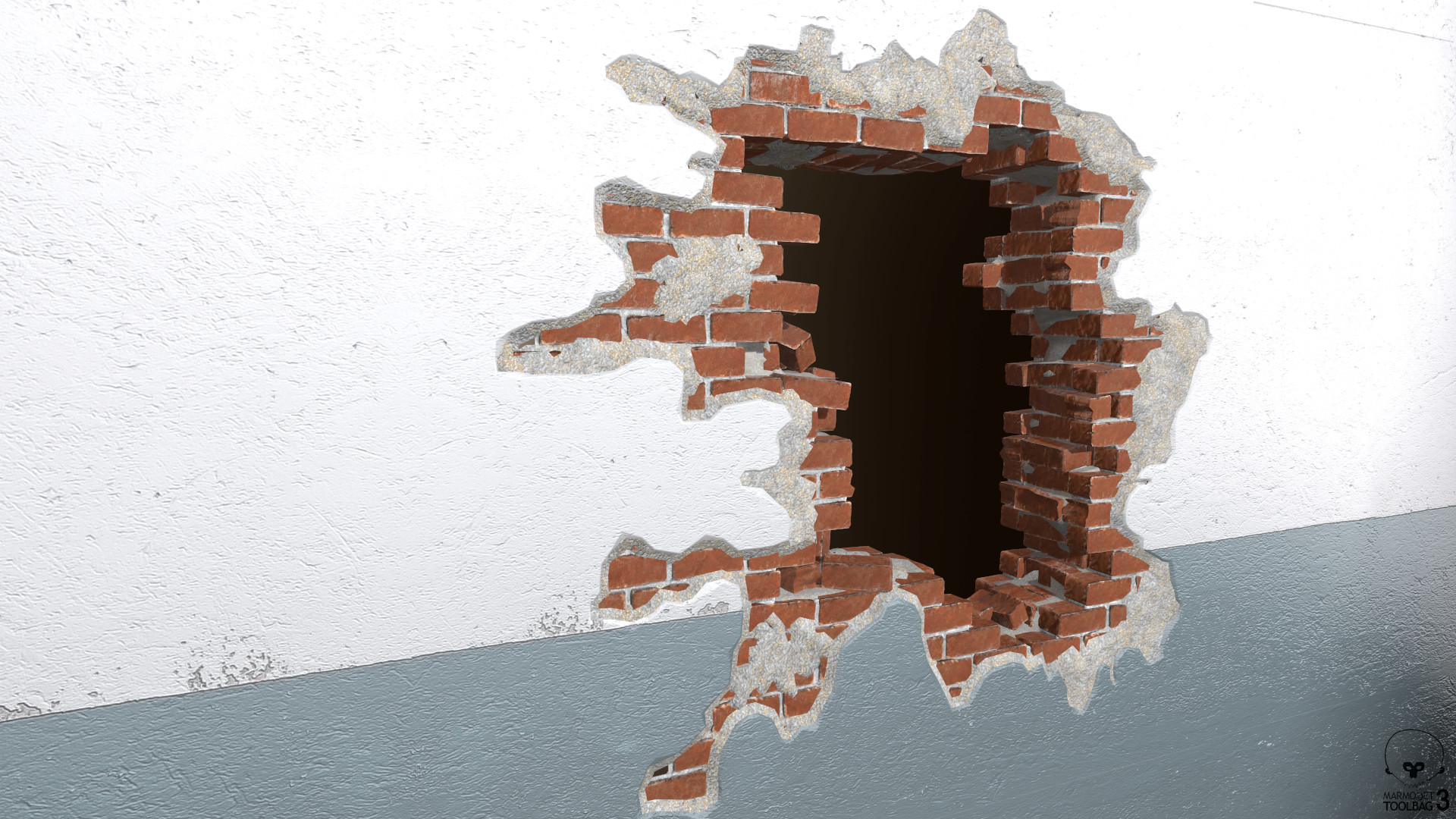 hole in brick wall