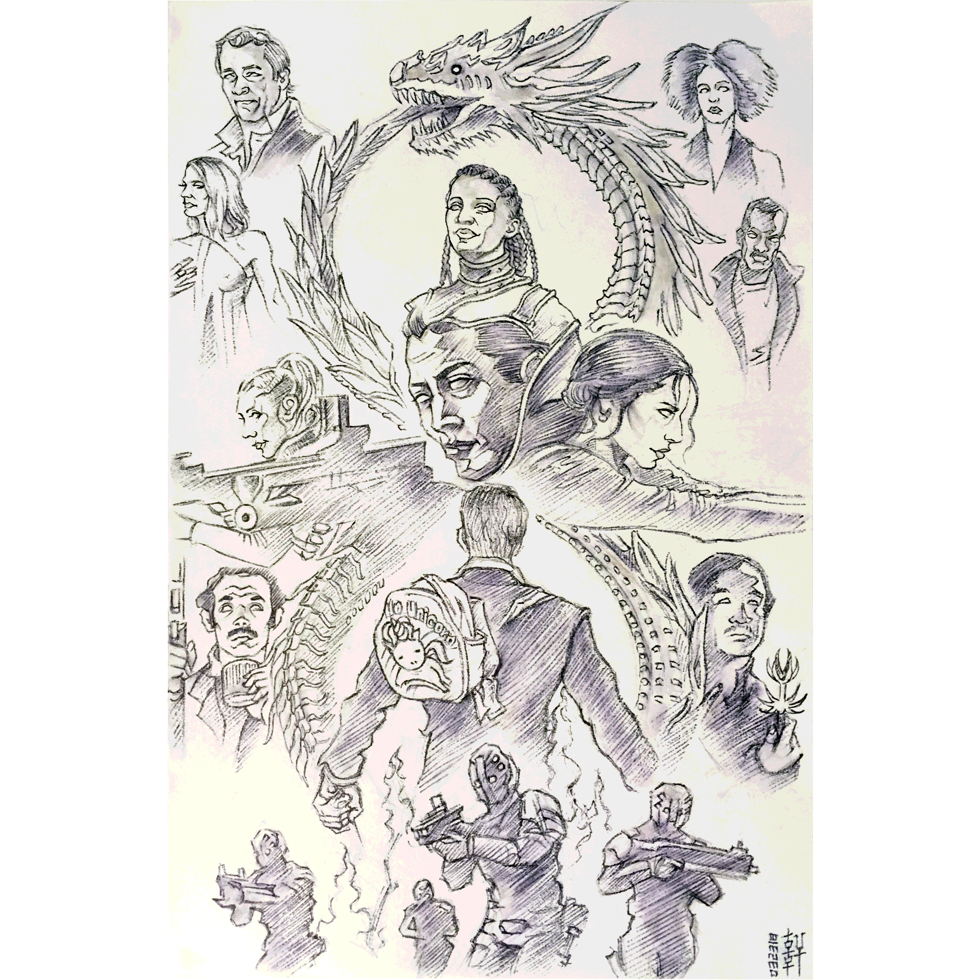 Day 03-23/24-18 - Altered Carbon Sketch