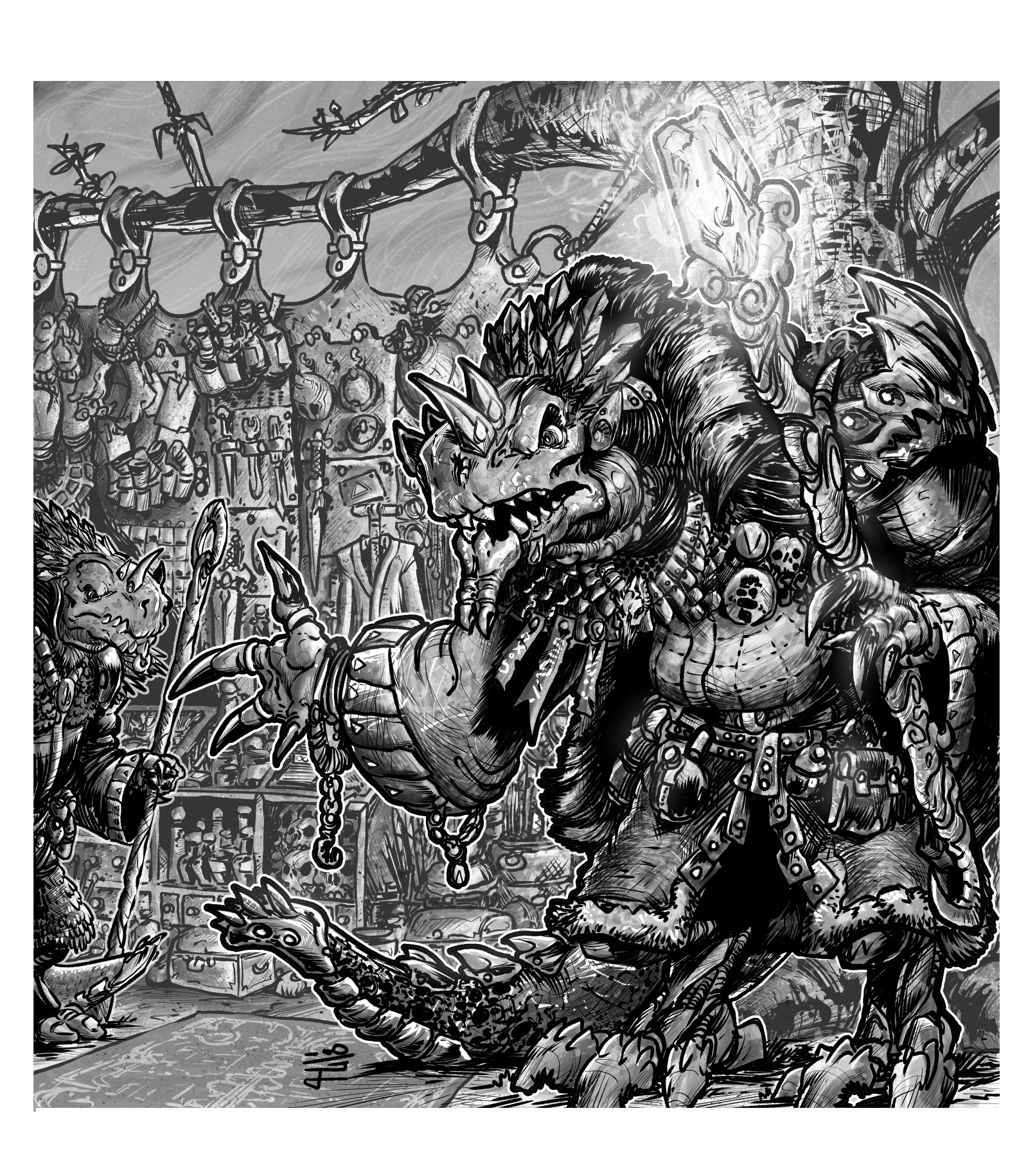 Artstation Rpg Commission Lizard Men Paul Way