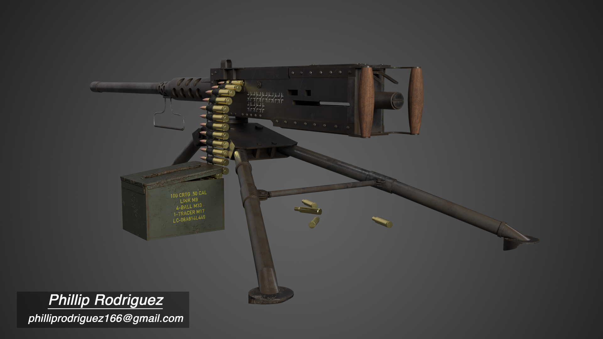Artstation Browning 50 Caliber Machine Gun Phillip Rodriguez