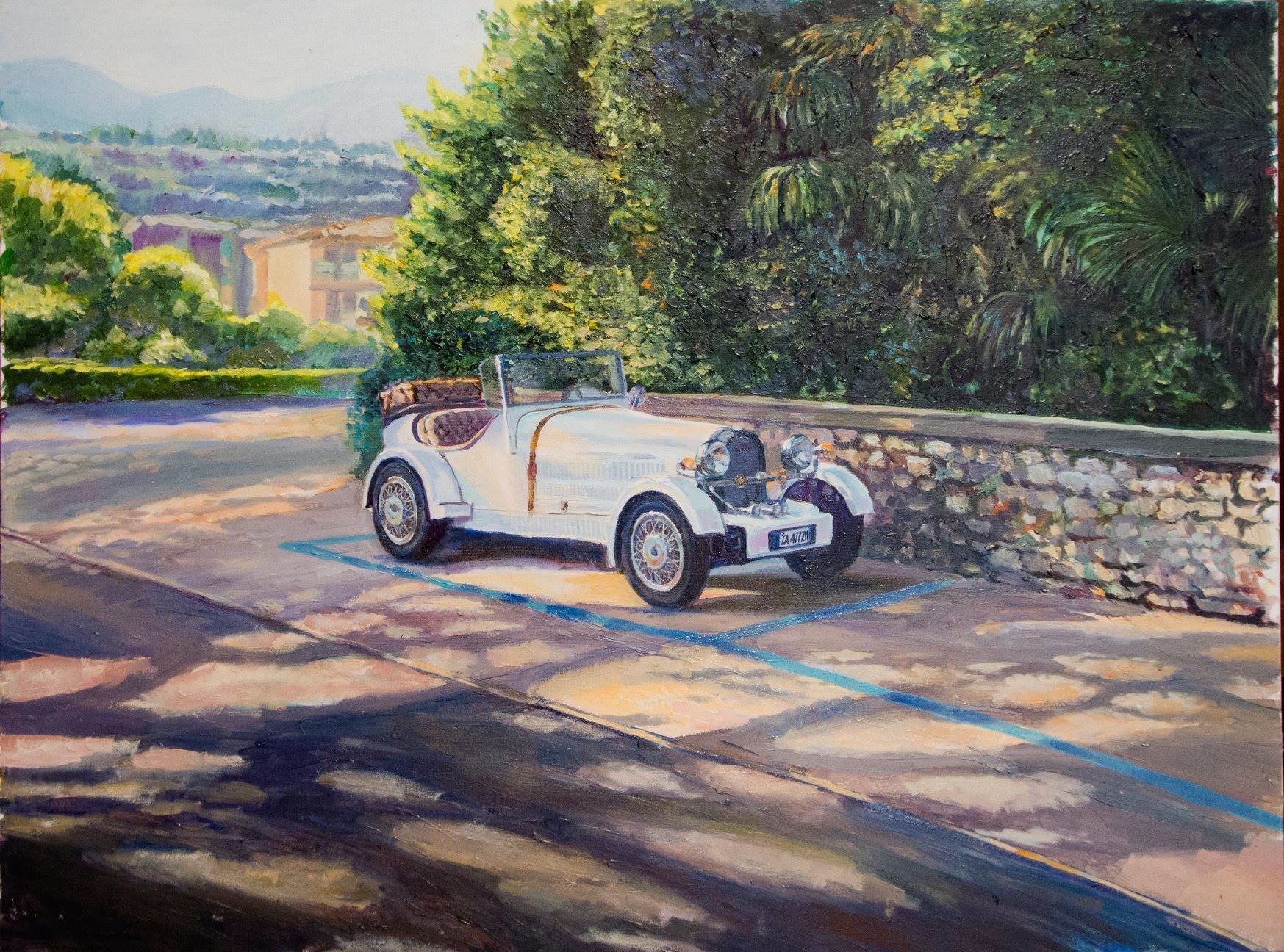 ArtStation - Oil painting of a retro car