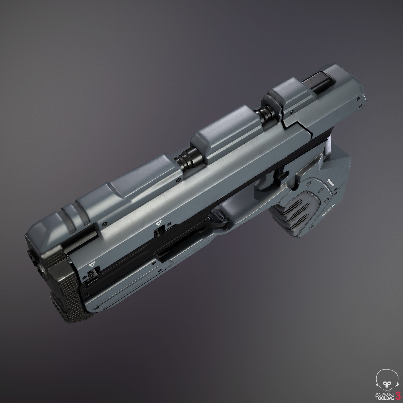 Gregory Trusov Cyberpunk handgun