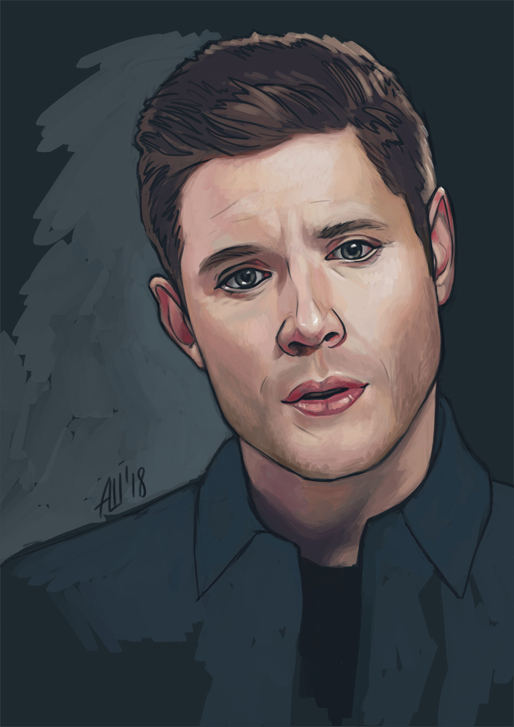 Alexandra Shvetsova Dean Winchester Sketch