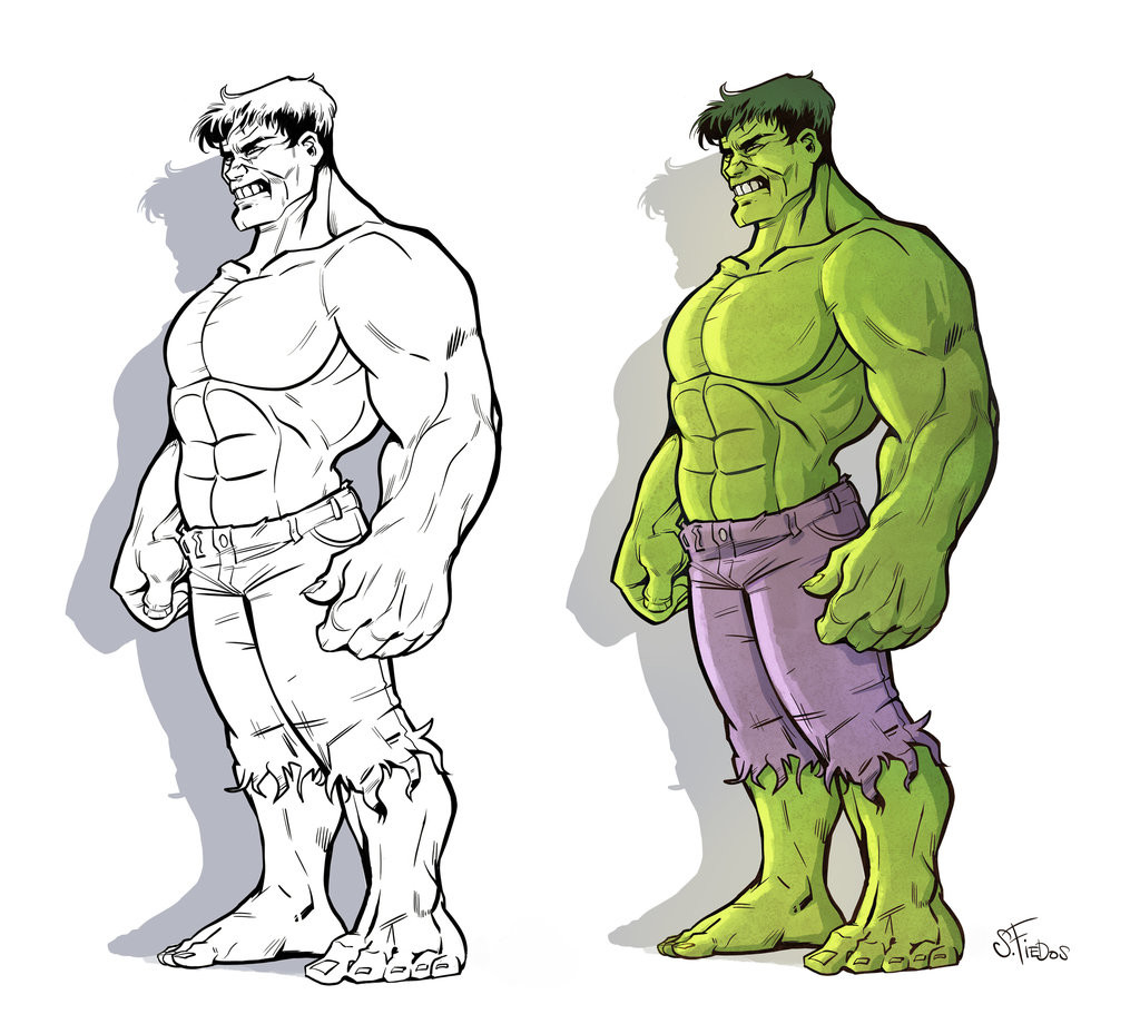 ArtStation Hulk full body Hulk dessin en pied