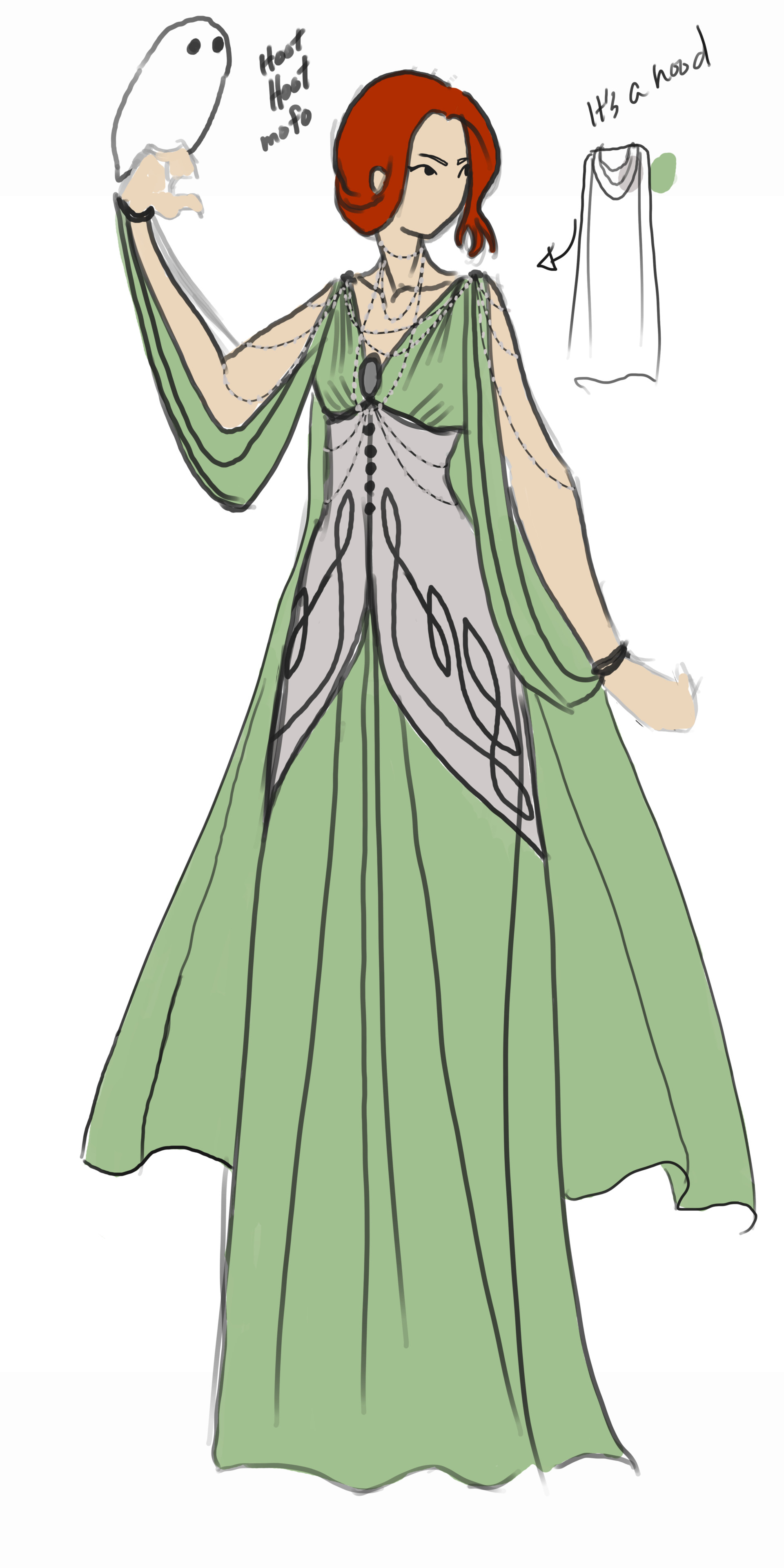 Sara Selman - Beyond Skyrim: Roscrea - Concept Art - Female Cult Clothes