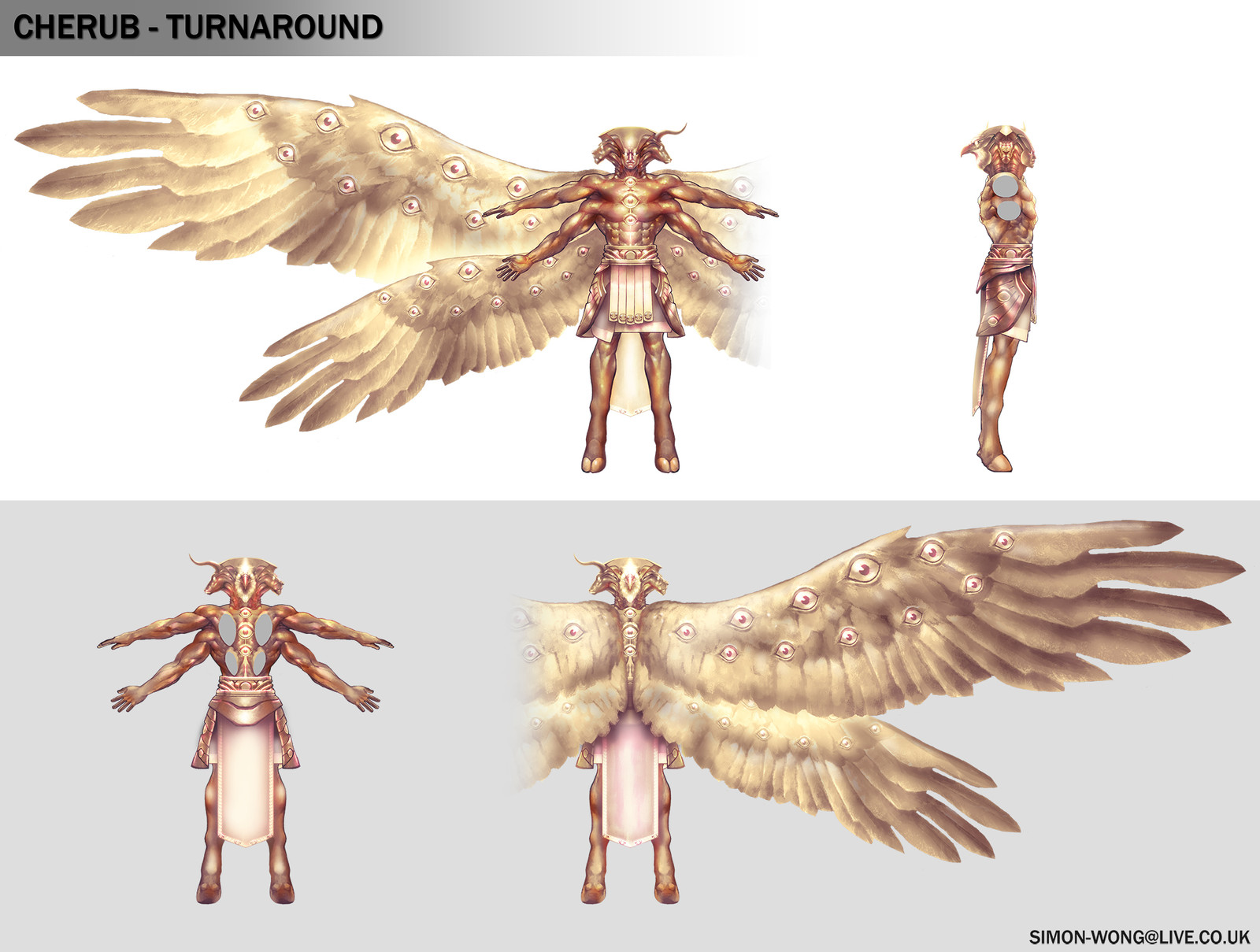 Artstation Cherub Turnaround Simon Wong