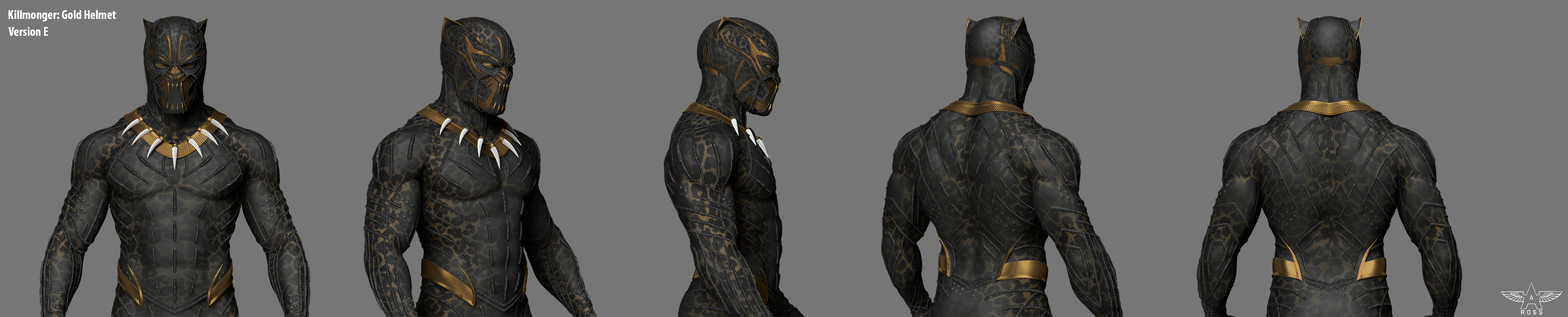 This is one of about 8 options I made for adding more gold patterning to the helmet. 
