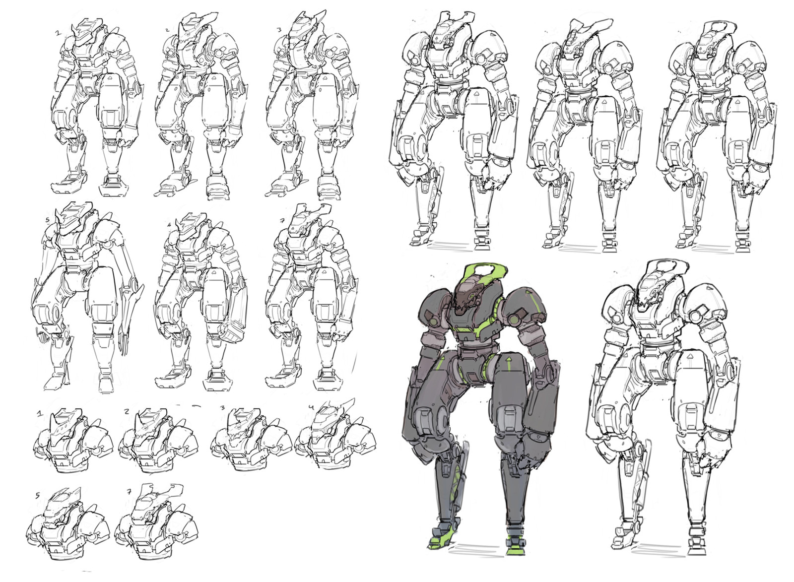 The Randy concept was always pretty clear to me, however I liked playing with the idea of different head-dresses and feet designs. 