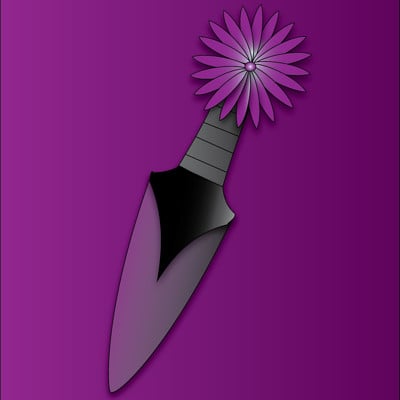 James clifton purple throwing knife concept art