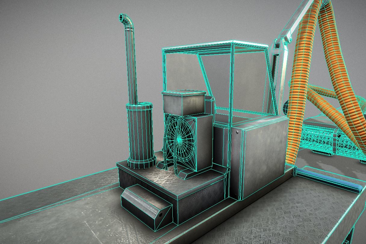 Desludging robot - wireframe-view