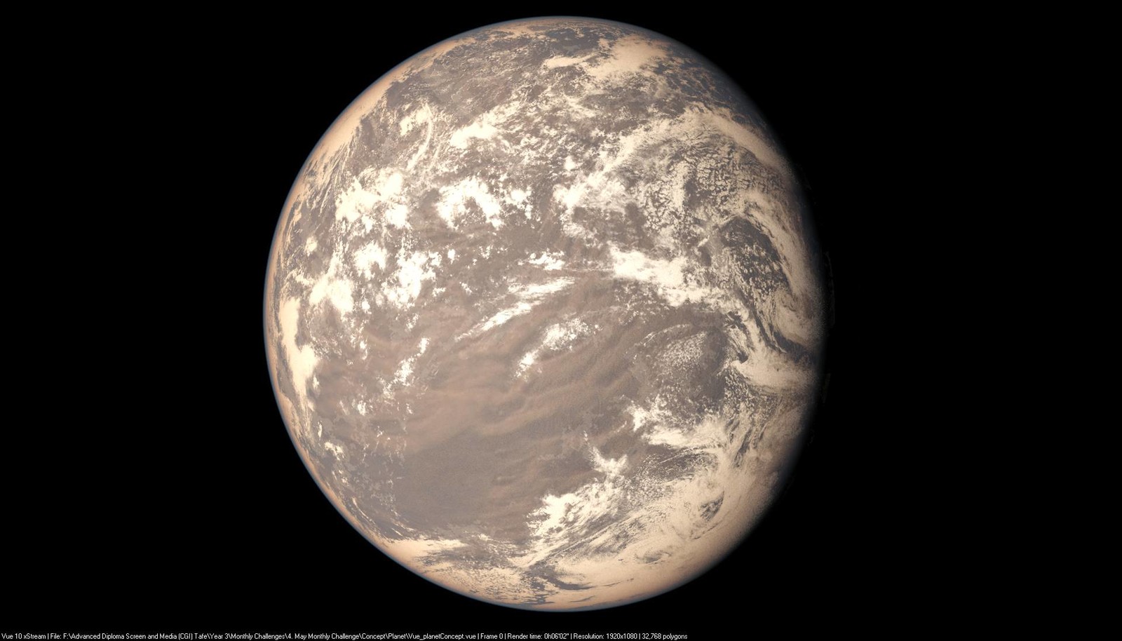 Planet concept using Vue software.