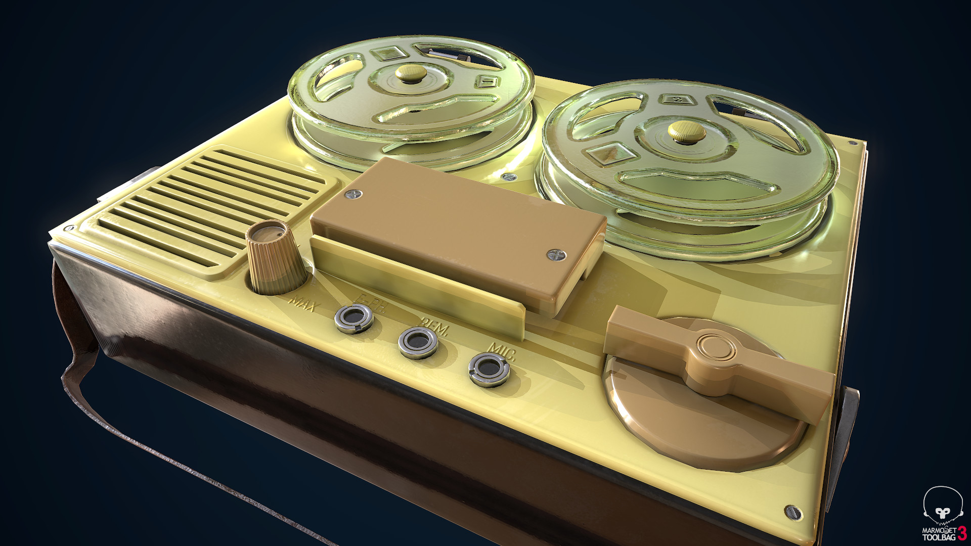 ArtStation Vintage Tape Recorder [Game Asset]