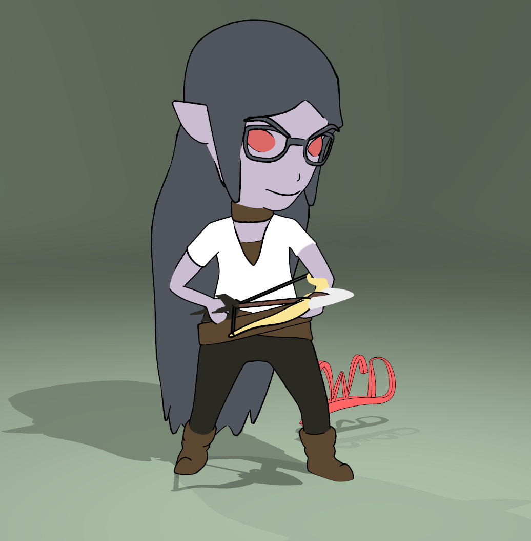 Artstation Elfa Kofi Fanart 3d Model 2d Style Walter Delgado