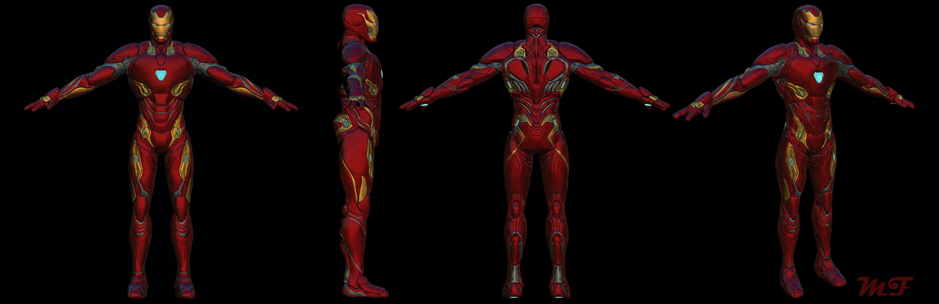 Artstation Ironman 50 3d Final Render Progress Mathias Florin