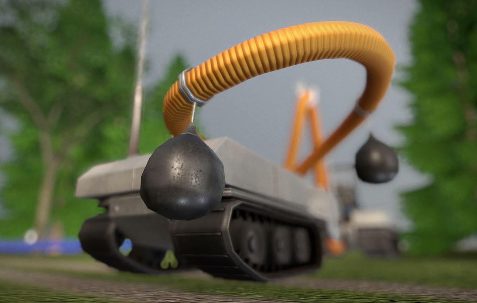 Vacuum robot ashore