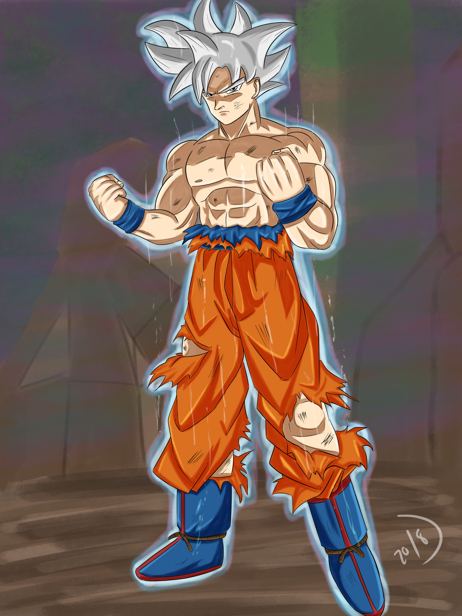 ArtStation - Goku Mastered Ultra Instinct - Dragon Ball Super FanArt