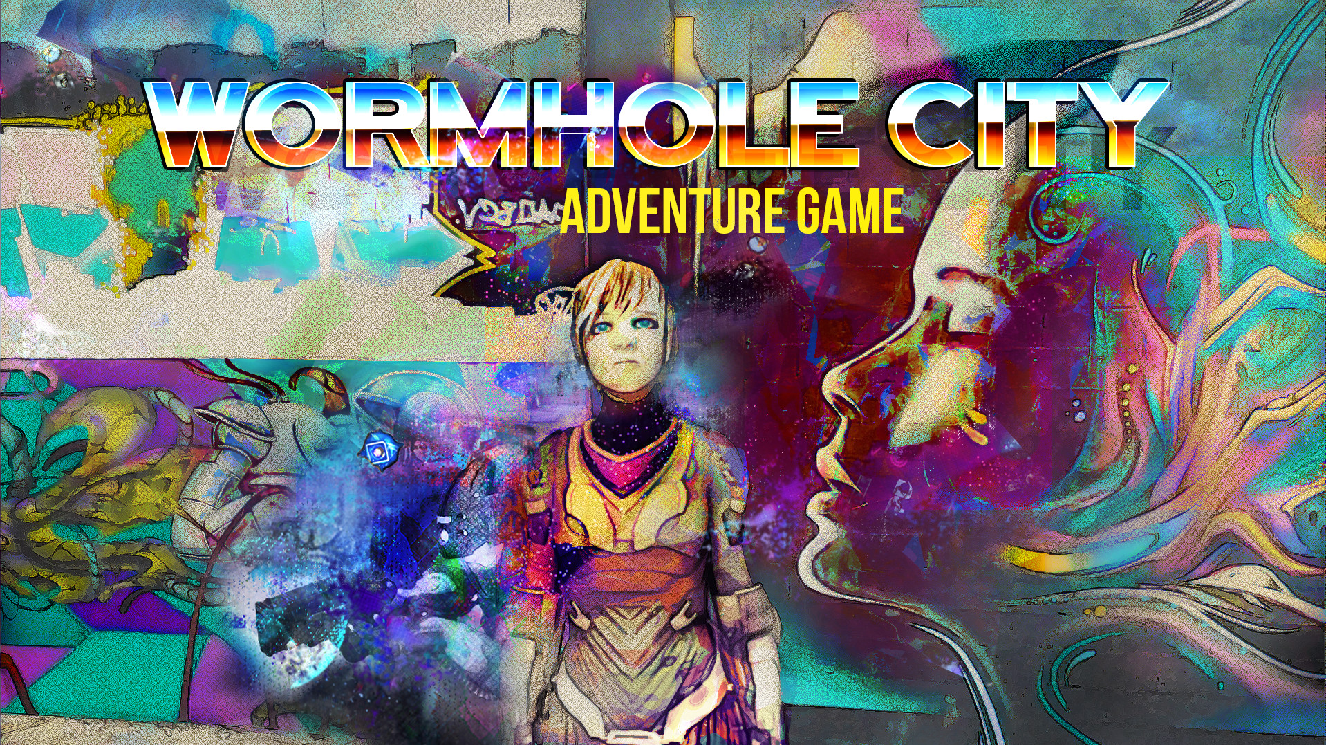 Artstation 2018 Wormhole City Title Screen Introduction Allencayn