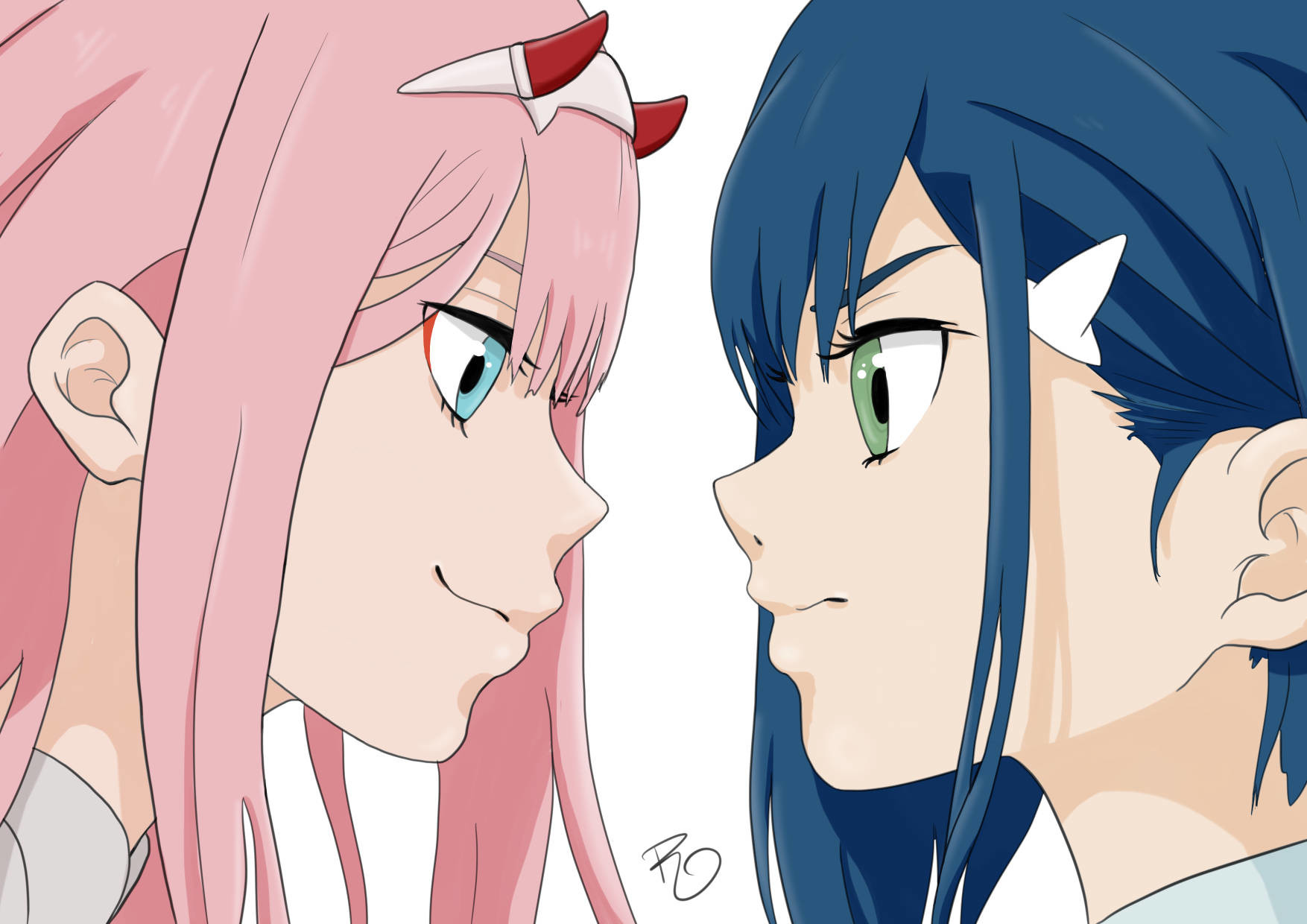 Fanart][OC] Zero Two and Ichigo : r/anime