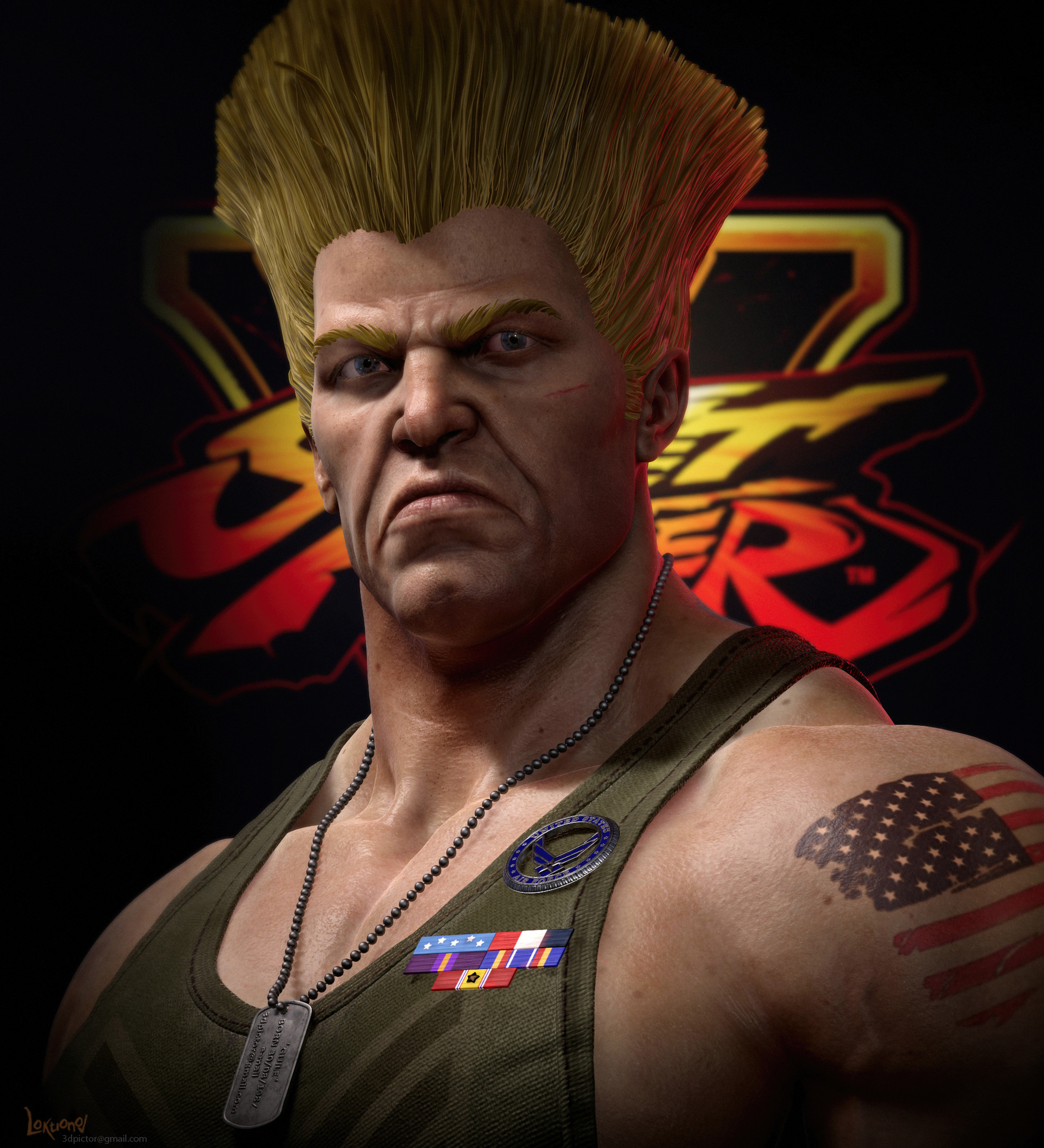 ArtStation - Guile, image size:1920x2112