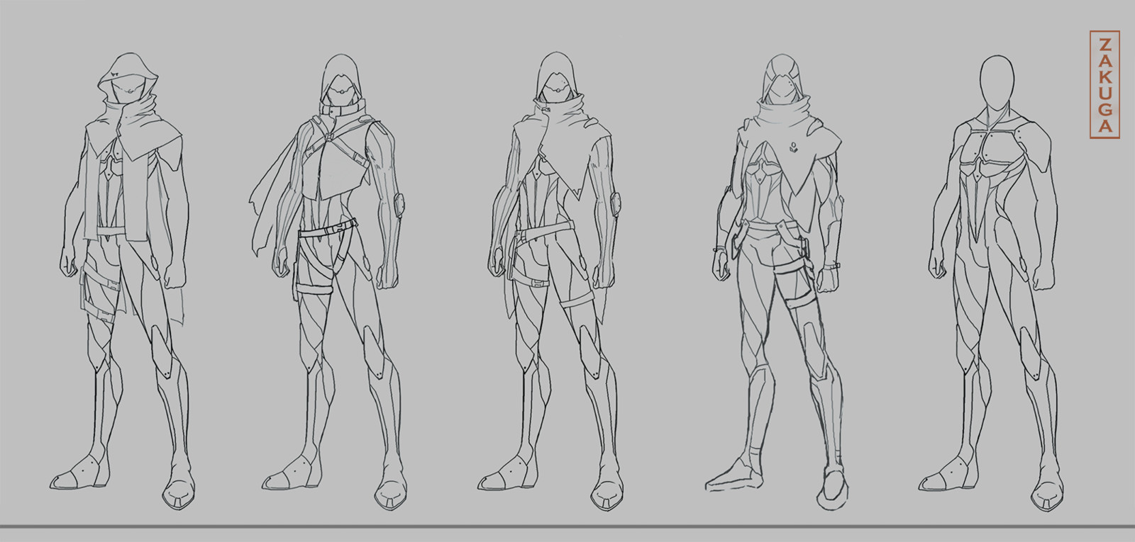 Chosen concept shape with outfit changes