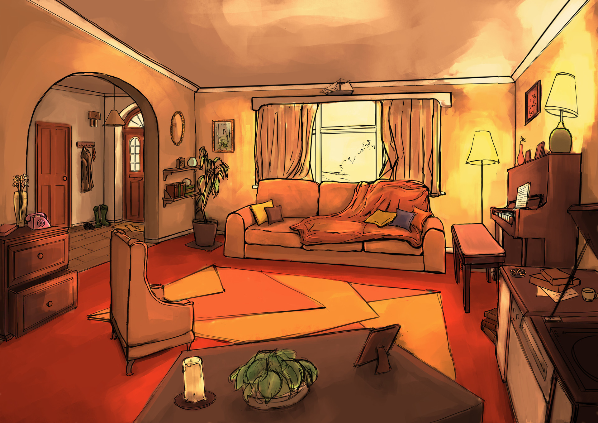 Artstation Birthday Film Environment Concept Art Alex Akins