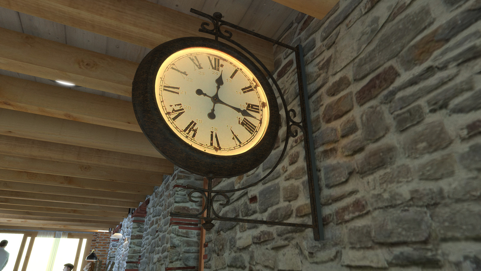 SketchUp + Thea Render 
Moulin de Rivendell ( Rivendell Mill )'s Wall Clock
Scene 12 Lighting test